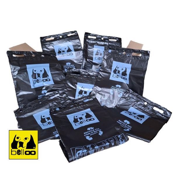 BELLOO Hundekotbeutel Recycling Mix Schwarz - 50er Block - Made in Germany bei Hundekotbeutel-Shop.de